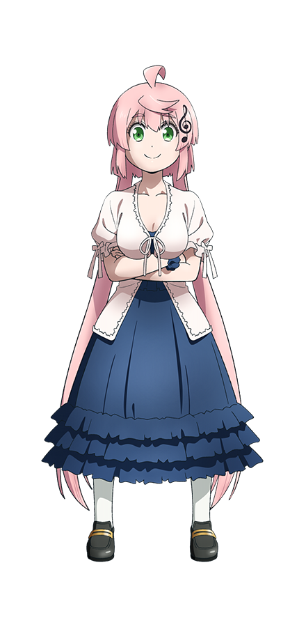 Illustration officielle en pied de Hinako pour l’anime MURCIÉLAGO